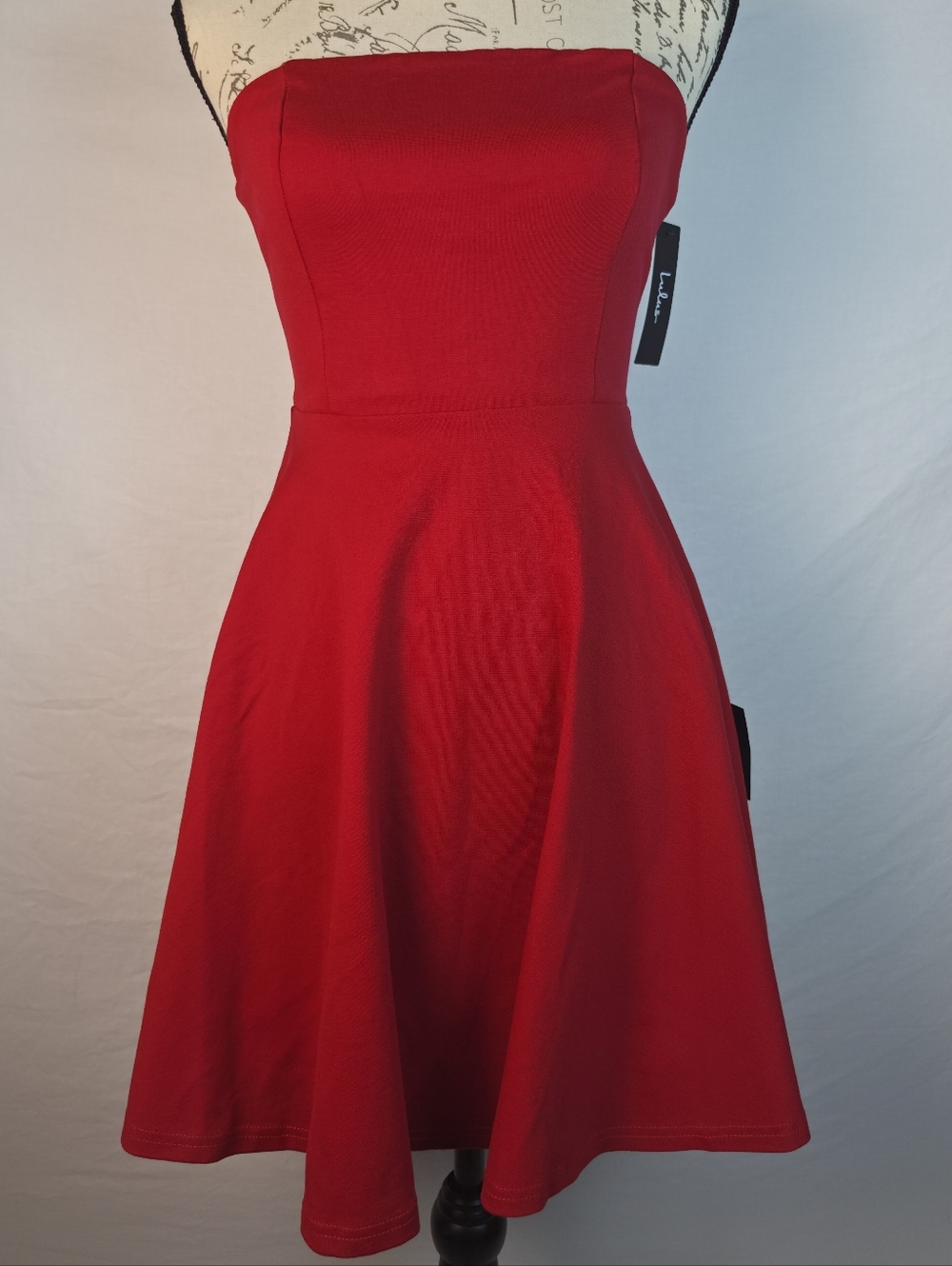 NWT Lulus Red Strapless Fit & Flare Mini Dress - XS